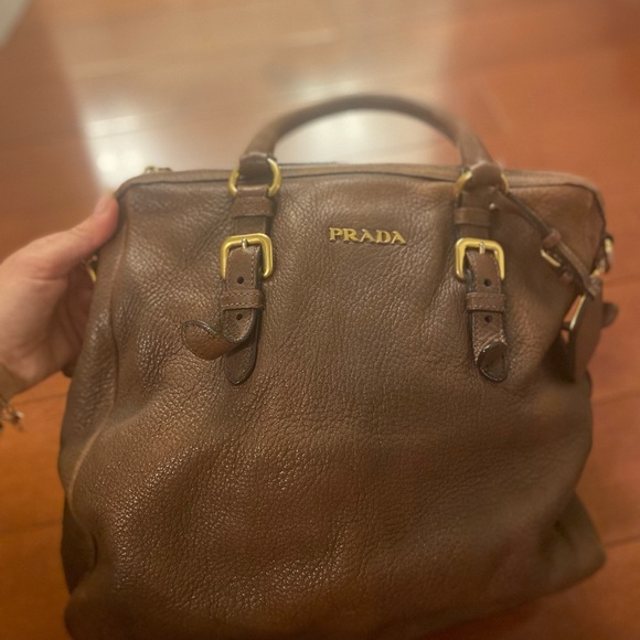 Brown PRADA satchel bag - Picture 5 of 9